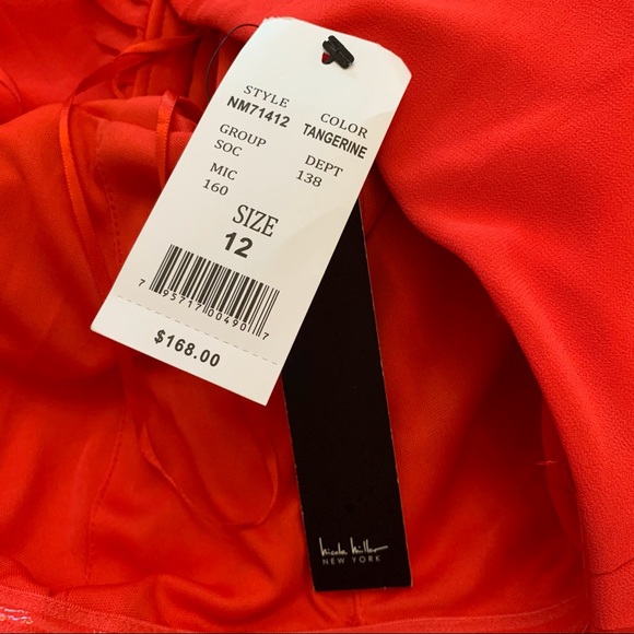 Nicole Miller TANGERINE Strapless Maxi Dress NWT - Picture 12 of 15